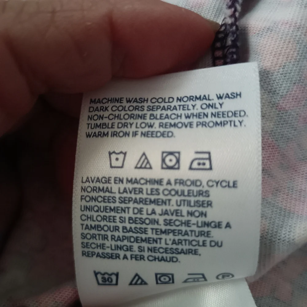 Lands End Summer Shift Dress. Pink And Blue. Size L. - Picture 4 of 6